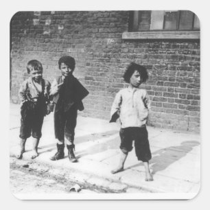 London Slums Vierkante Sticker