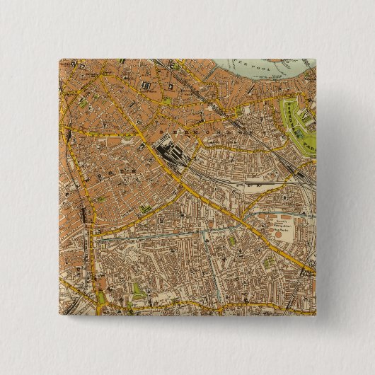 London Southeast Vierkante Button 5,1 Cm (Voorkant)