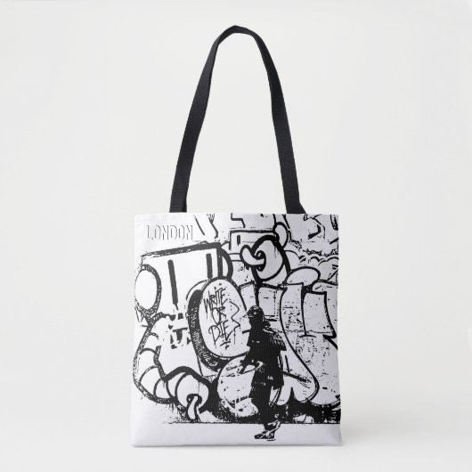 London Street Art Bag, Samurai, Creative Art Draagtas (Voorkant)