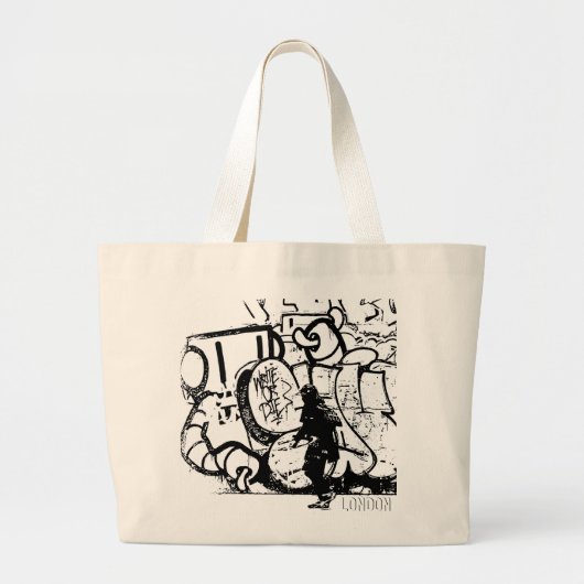 London Street Art, Samurai, Creative Art Grote Tote Bag (Voorkant)