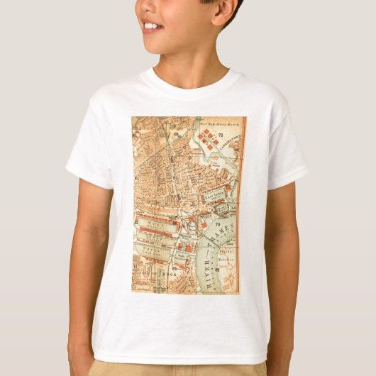  London Street Map T-shirt (Voorkant)