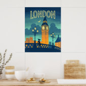 London -Style Travel Poster (Keuken)