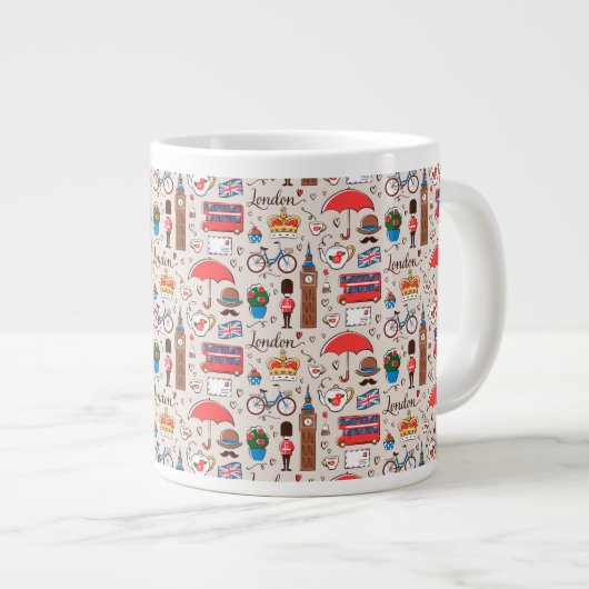 London Symbols Pattern Extra Grote Beker (Voorkant rechts)