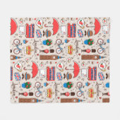 London Symbols Pattern Fleece Deken (Voorkant (Horizontaal))