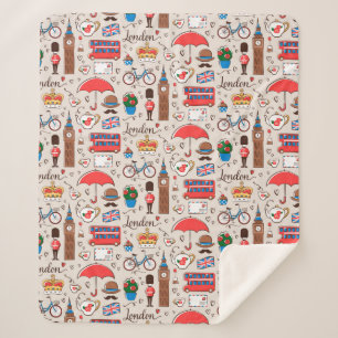 London Symbols Pattern Sherpa Deken