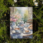 London Tea Time Waterverf Briefkaart