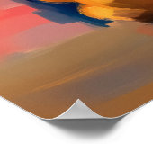 London Teddy Beanie Sunset Thames Reflection Poster (Hoek)