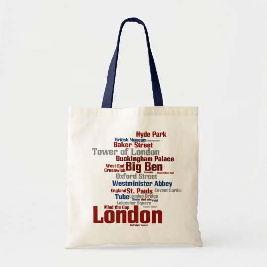london tekstzak tote bag (Voorkant)