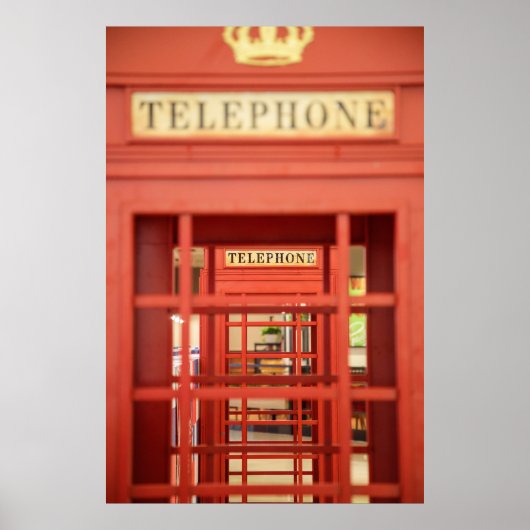 London Telephone Booth Poster (Voorkant)