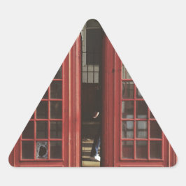 London Telephone Box Driehoek Sticker