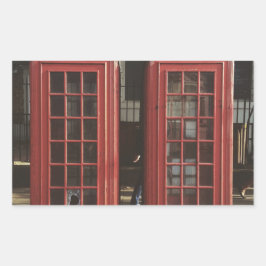 London Telephone Box Rechthoekige Sticker
