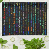London Text Design I Kitchen Towel Theedoek (Gevouwen)