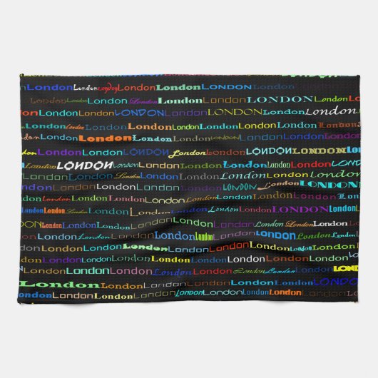 London Text Design I Serviette de cuisine (Horizontal)