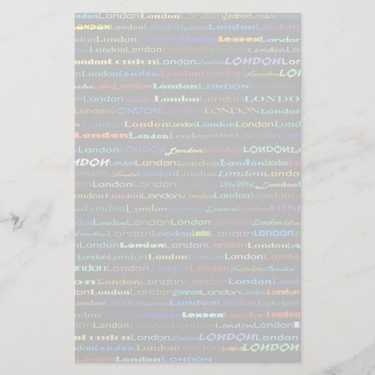 London Text Design I Stationery Briefpapier (Voorkant)