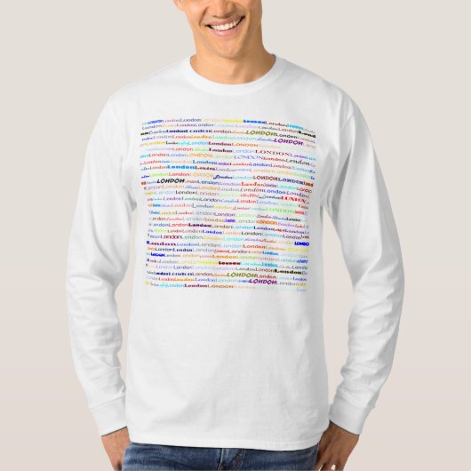 London Text Design II Basic Long-Shirt M T-shirt (Voorkant)