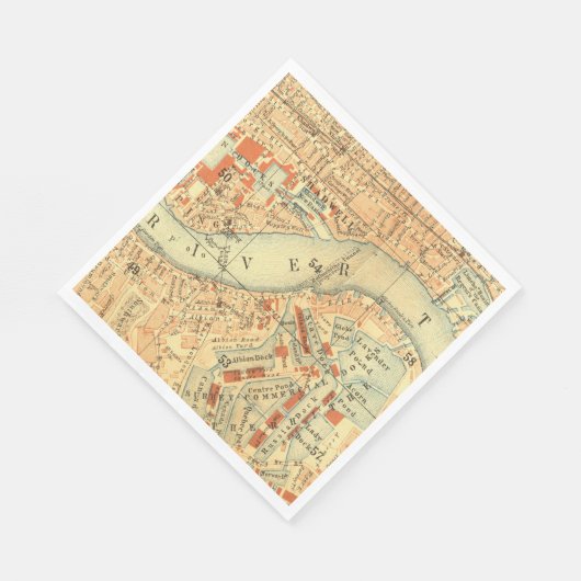 London Thames  Map Servetten (Hoek)