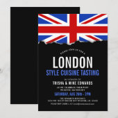 London Thed Cuisine | Vlaggenuitnodiging Kaart (Voorkant / Achterkant)