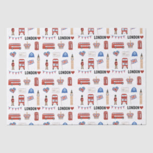 London Thema Tissue Paper   geschenk met een Londe Tissuepapier
