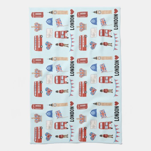 London Theme Kitchen Theedoek (Verticaal)