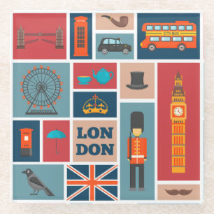 London Thgerespecteerd Glazen Onderzetter