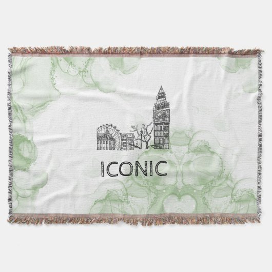 London Tone Waterverf Blanket Deken (Voorkant)
