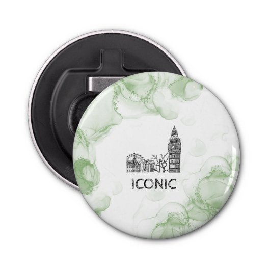 London Tone Waterverf Button Flesopener (Voorkant)