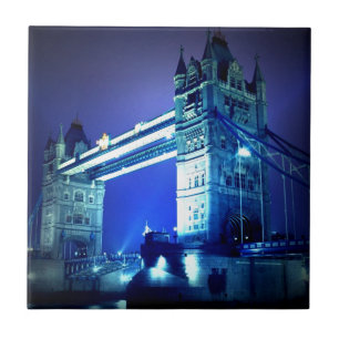 London Tower Bridge & Blue Night Tegeltje
