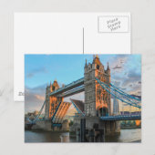 London Tower Bridge British Travel Briefkaart (Voorkant / Achterkant)