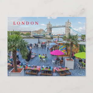 London Tower Bridge en vue de l'été carte postale