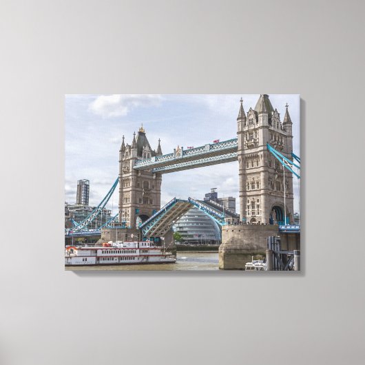 London Tower Bridge opgeheven canvas print (Voorkant)