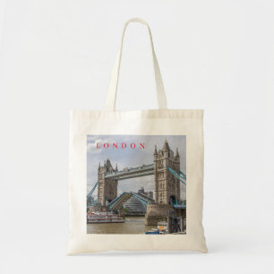 London Tower Bridge opgeheven uitzicht canvas tas