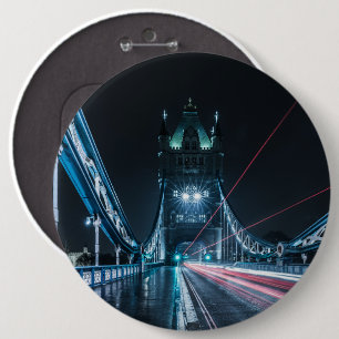 London Tower Bridge Ronde Button 6,0 Cm