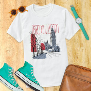 London Tower Bridge Sketch Verenigd Koninkrijk Tra T-shirt