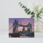 London Tower Bridge Sunset Briefkaart (Staand voorkant)