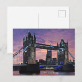 London Tower Bridge Sunset Briefkaart (Voorkant / Achterkant)