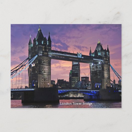 London Tower Bridge Sunset Briefkaart (Voorkant)
