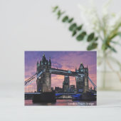 London Tower Bridge Sunset Briefkaart (Staand voorkant)