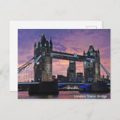 London Tower Bridge Sunset Briefkaart (Voorkant / Achterkant)