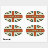 London UK Flag Ovale Sticker (Vel)
