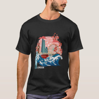 London Uk Japanese Great Wave Kanagawa T-shirt