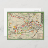 London Underground Railways Map Briefkaart (Voorkant / Achterkant)