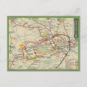 London Underground Railways Map Briefkaart