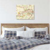 London Underground Railways Map Canvas Afdruk (Insitu (Slaapkamer))