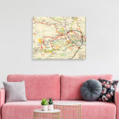 London Underground Railways Map Canvas Afdruk (Insitu (Woonkamer))