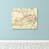London Underground Railways Map Canvas Afdruk (Insitu (Houten vloer))