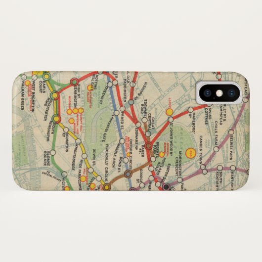 London Underground Railways Map Case-Mate iPhone Case (Achterkant (horizontaal))