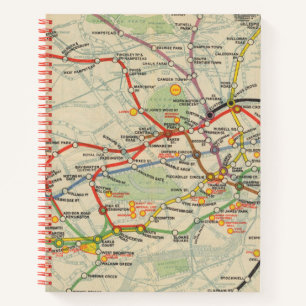London Underground Railways Map Notitieboek
