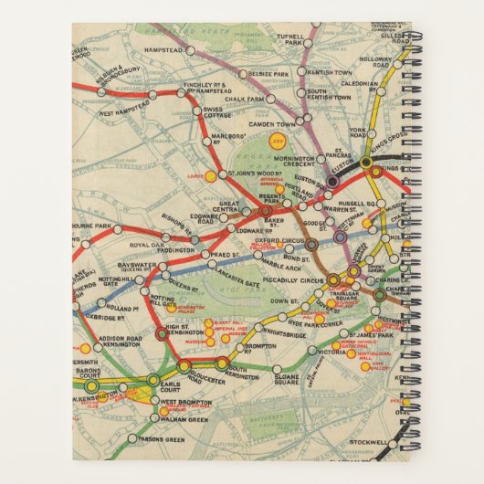 London Underground Railways Map Planner (Achterkant)