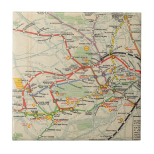 London Underground Railways Map Tegeltje
