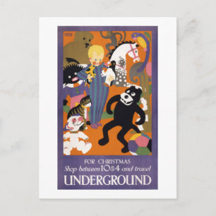 London Underground  Transportation Poster Briefkaart